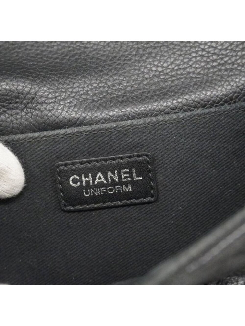 Chanel Waist Bag 2.55 Caviar Leather Black Silver - Picture 5 of 10